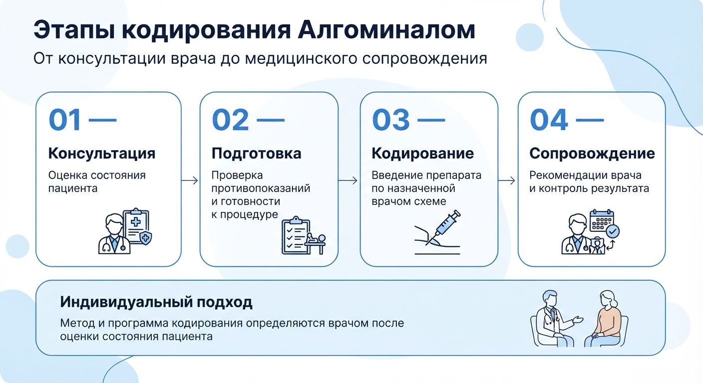 Кодирование препаратом «Алгоминал» в Раменском инфографика